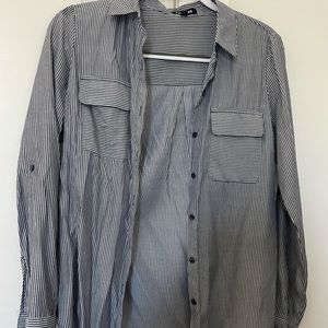 EXPRESS striped button down shirt